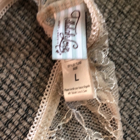 Tallulah Love cream rose thong, Large L NWT - Picture 2 of 9